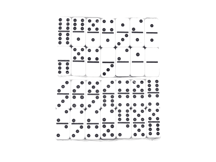 Juego de Dominó 28 Pz Blanco Negro 12002 6