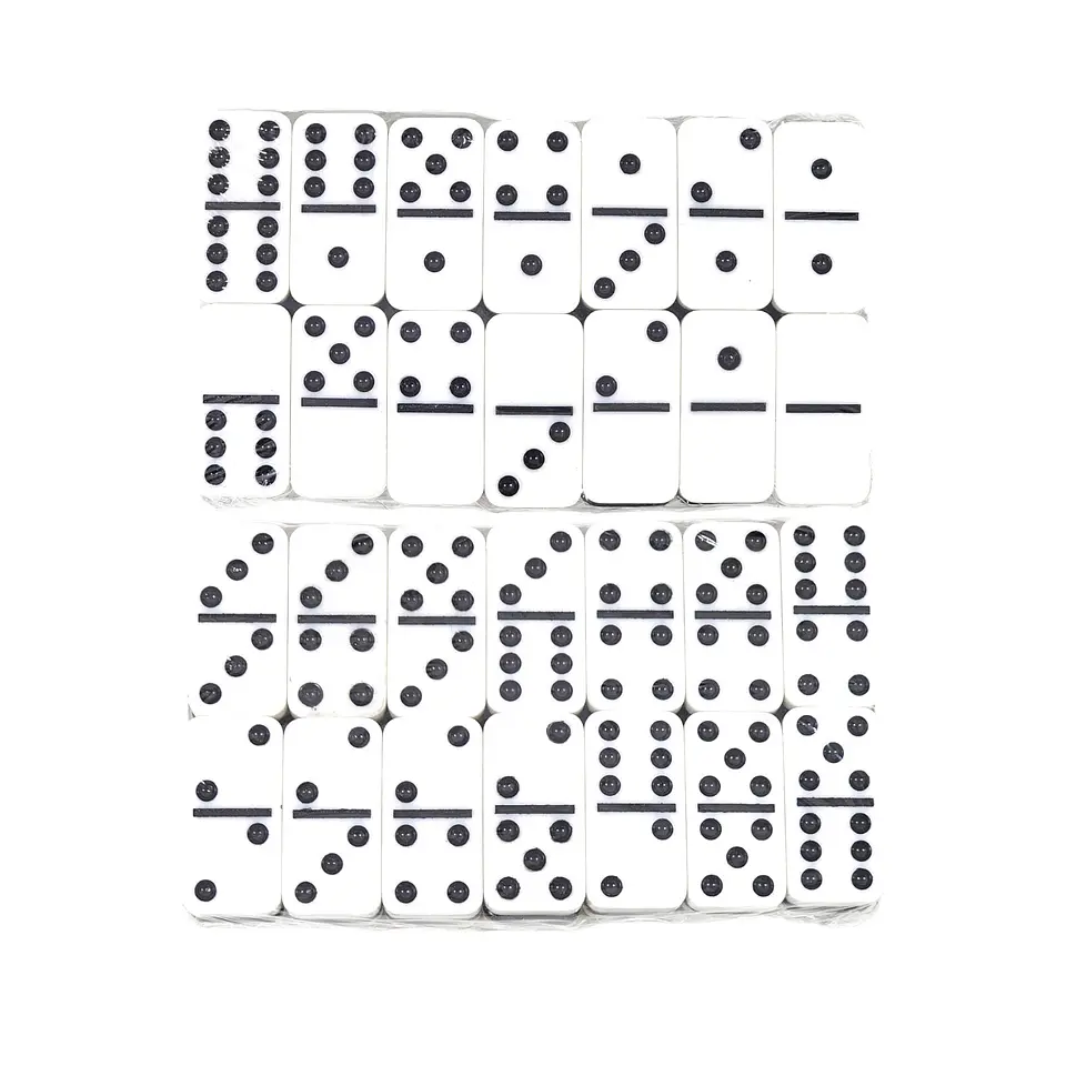 Juego de Dominó 28 Pz Blanco Negro 12002 6