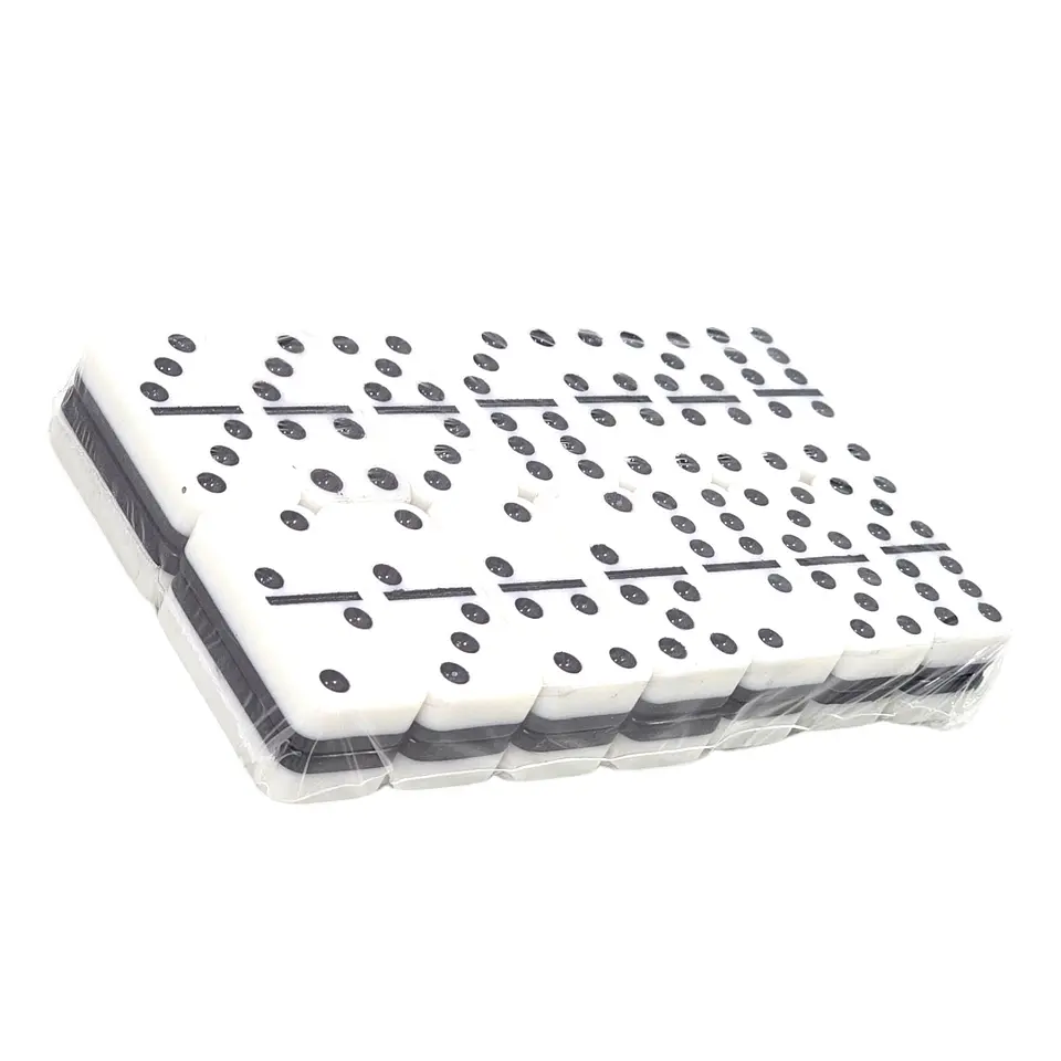 Juego de Dominó 28 Pz Blanco Negro 12002 7