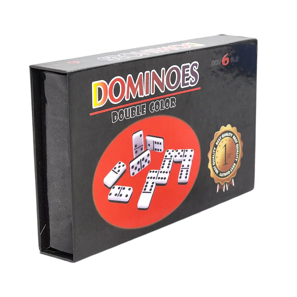 Juego de Dominó 28 Pz Blanco Negro 12002 8