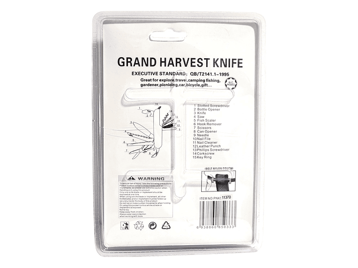 Navaja Multiuso Grand Harvest 15 Funciones 11370 4