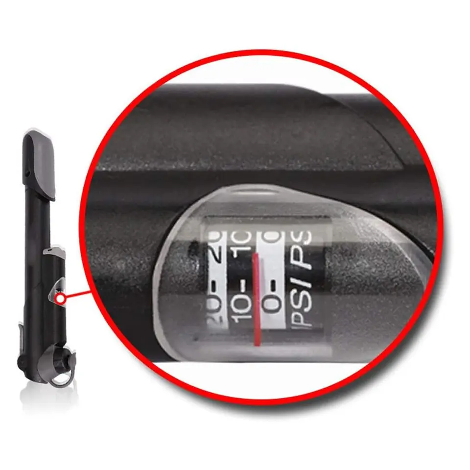 Bombín bicicleta portátil Mini medidor presión de aire 18278 4