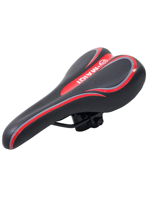 Sillín Silla Asiento Cómodo para Bicicleta Rojo 18231