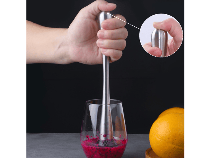Mortero Triturador Profesional de bar Muddler coctelería 29cm 7