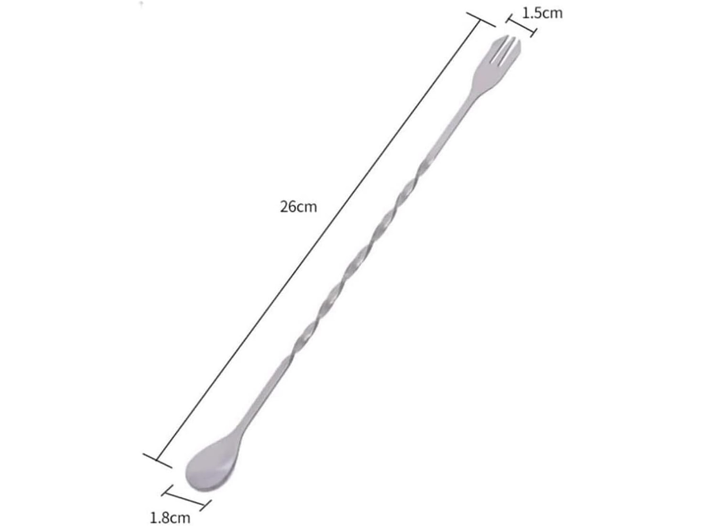 Cuchara Tenedor Bar Mezcladora de Cocteles Acero 14634 4