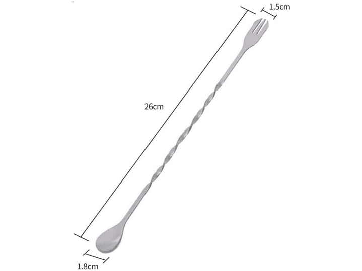 Cuchara Tenedor Bar Mezcladora de Cocteles Acero 14634 4