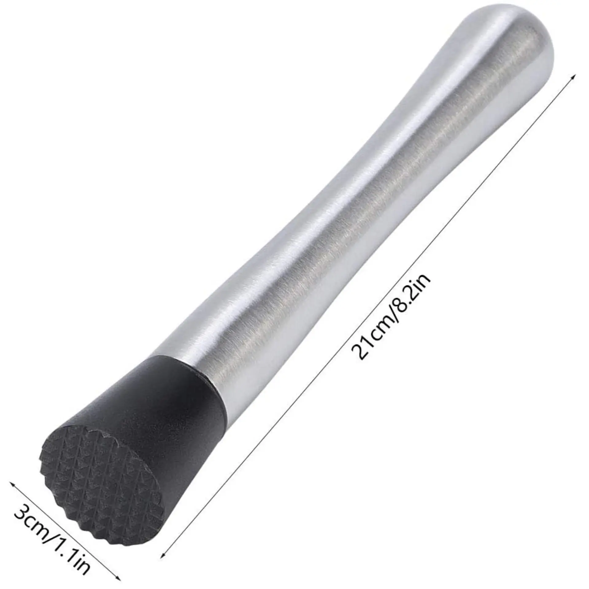 Mortero Triturador Profesional de bar Muddler coctelería 20cm 5