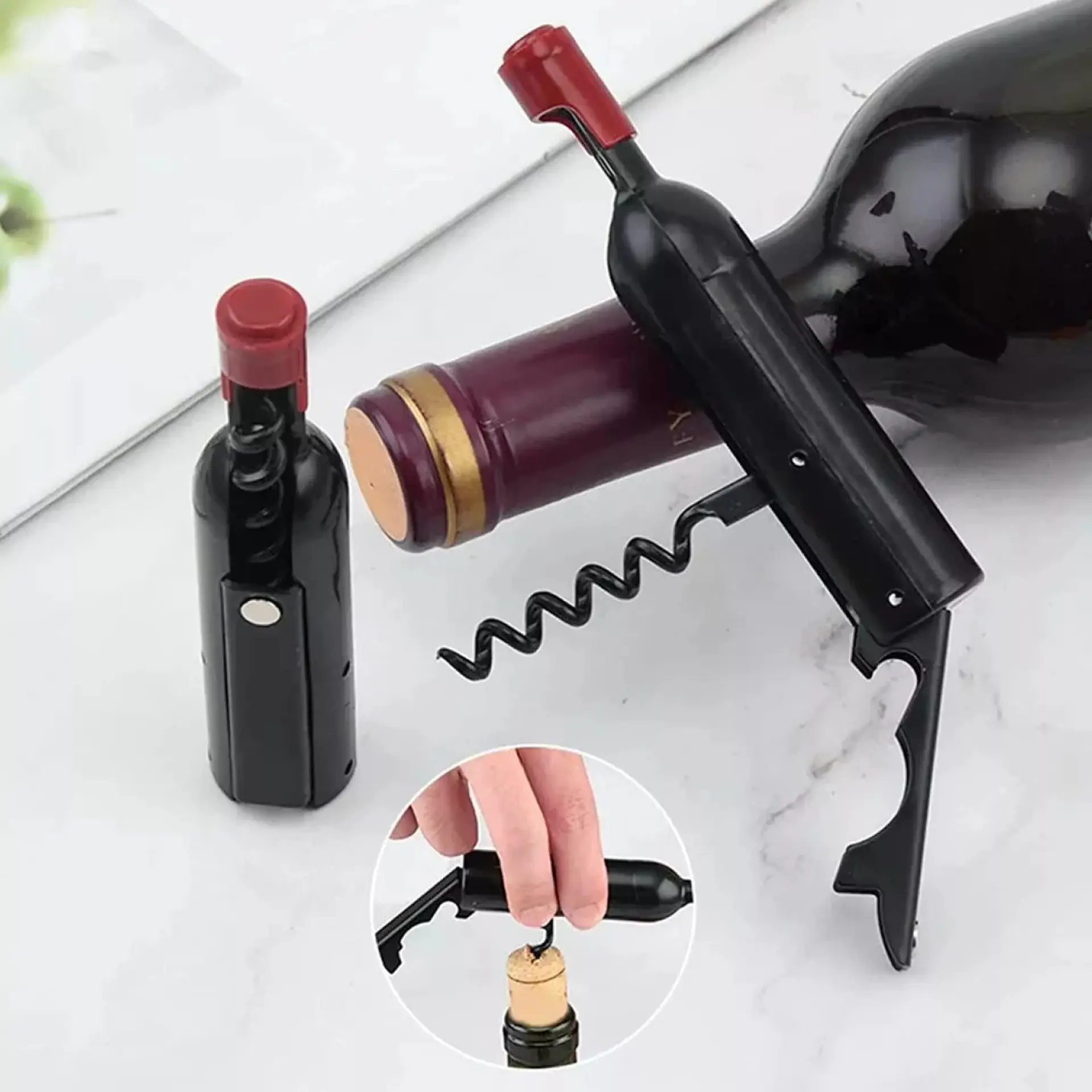Sacacorchos destapador botellas de Vino con imán 14474 4