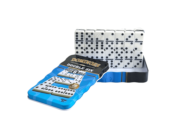 Juego de Domino 28Pz doble color caja metálica 12001 1
