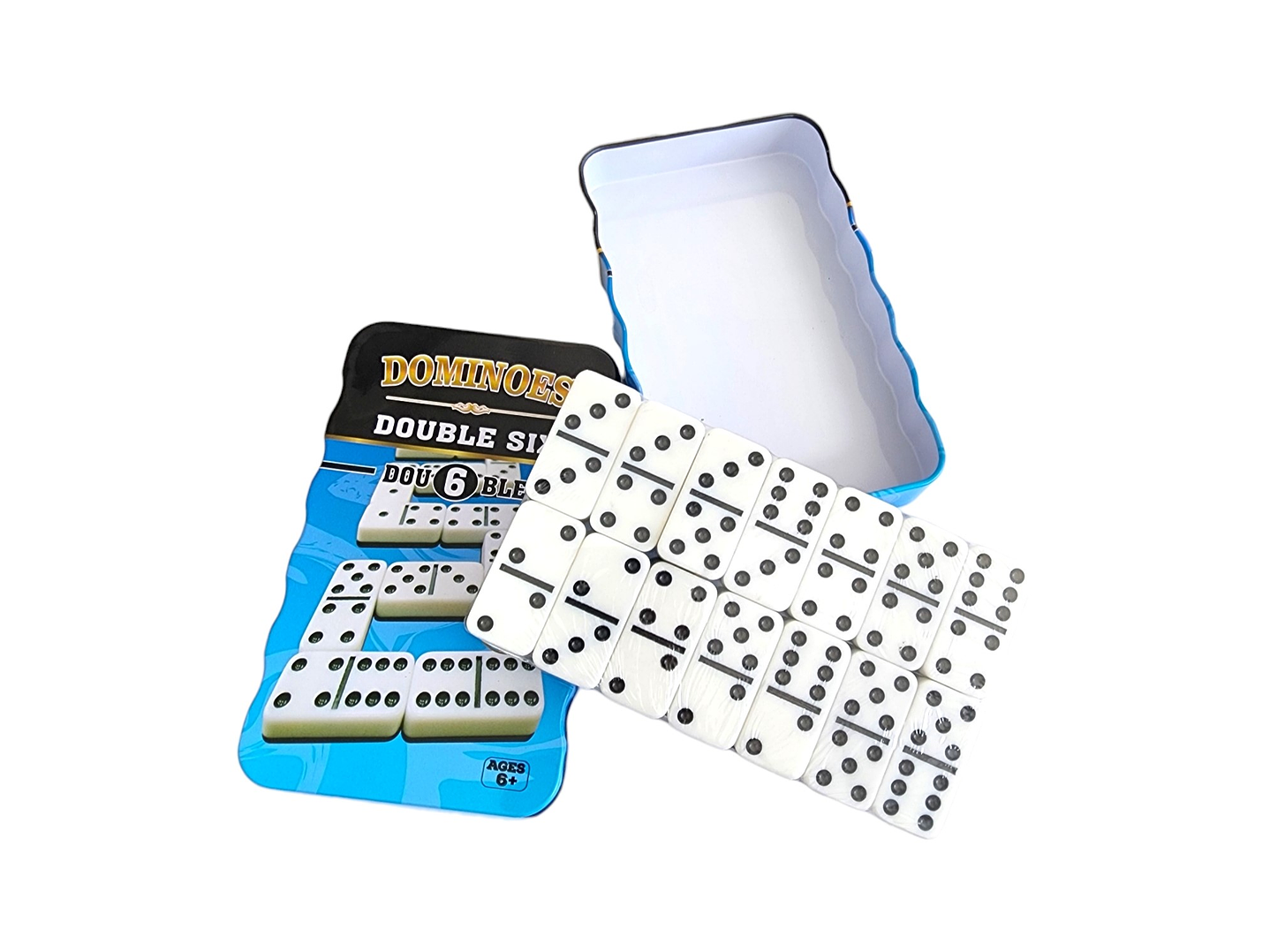 Juego de Domino 28Pz doble color caja metálica 12001 2