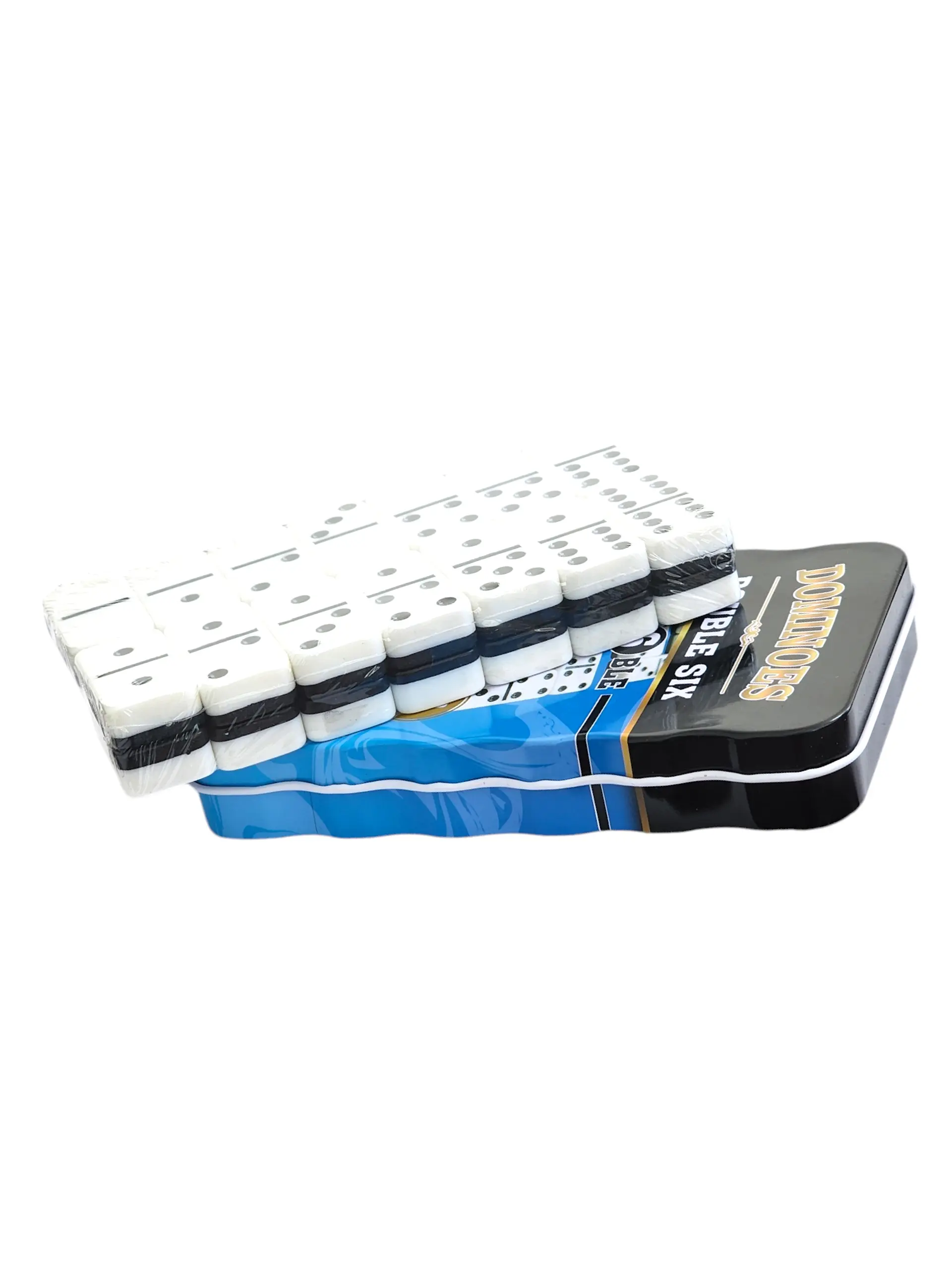 Juego de Domino 28Pz doble color caja metálica 12001 3
