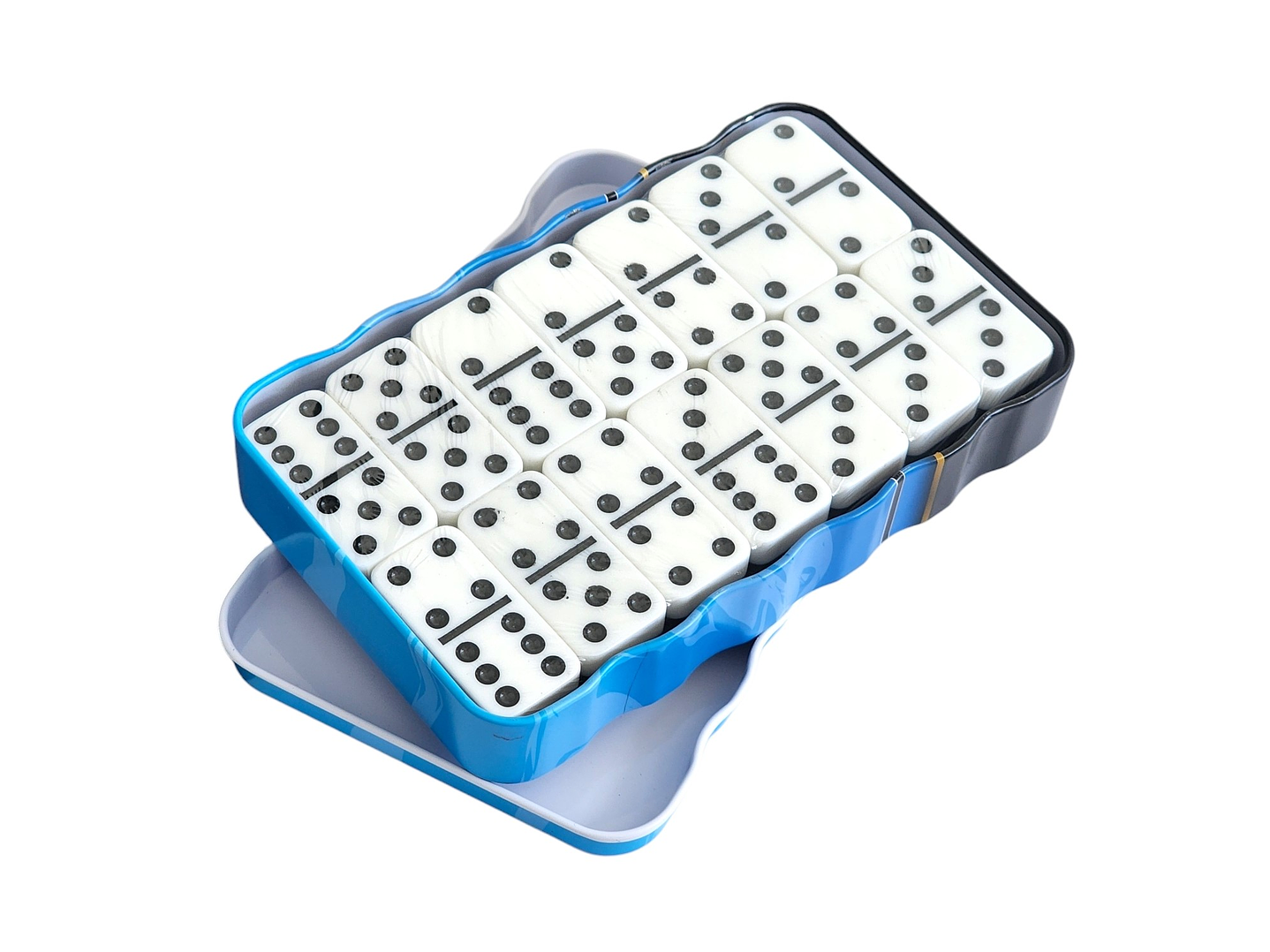 Juego de Domino 28Pz doble color caja metálica 12001 4