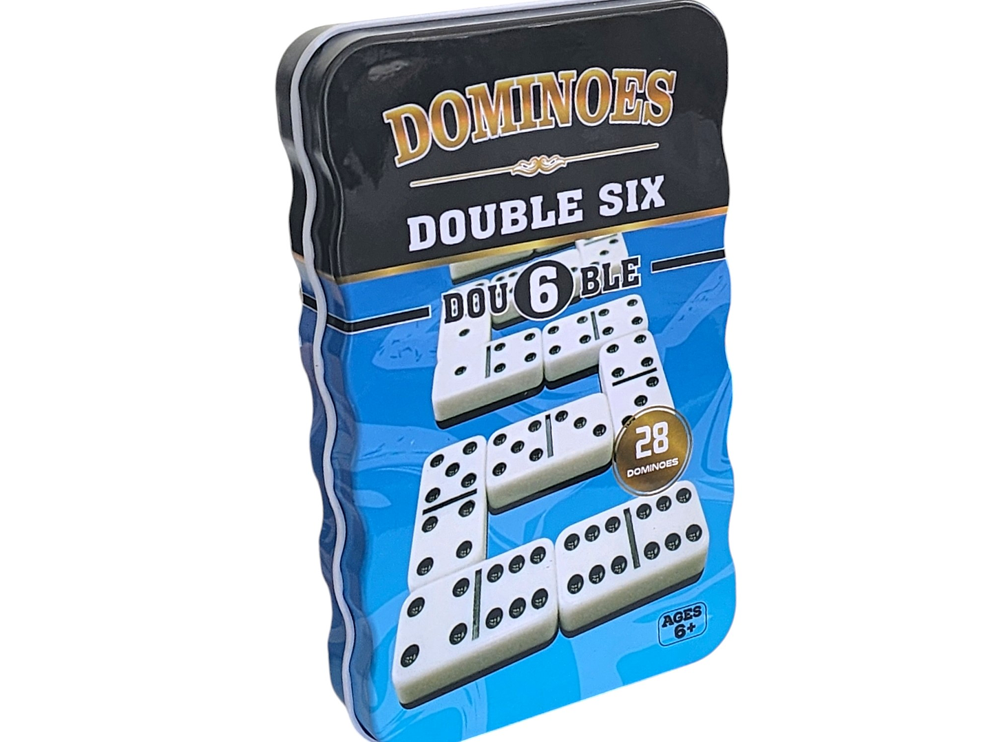 Juego de Domino 28Pz doble color caja metálica 12001 5