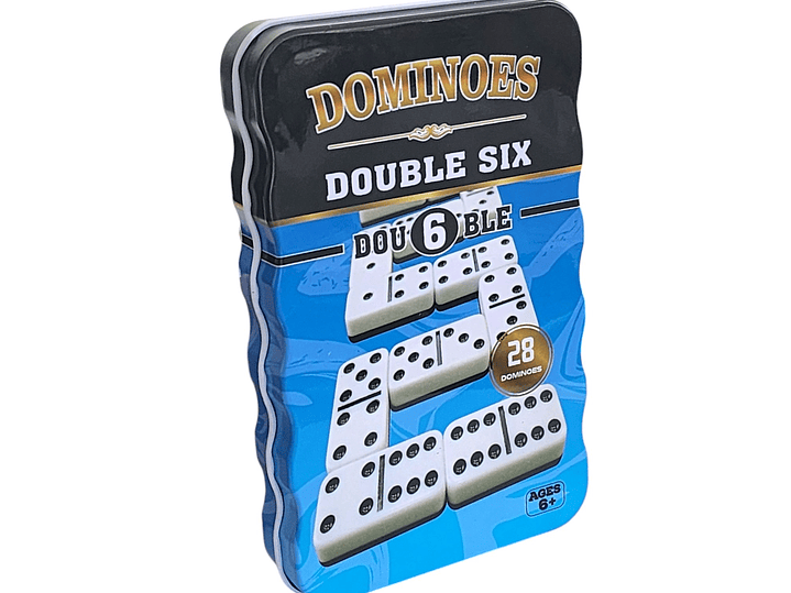 Juego de Domino 28Pz doble color caja metálica 12001 5