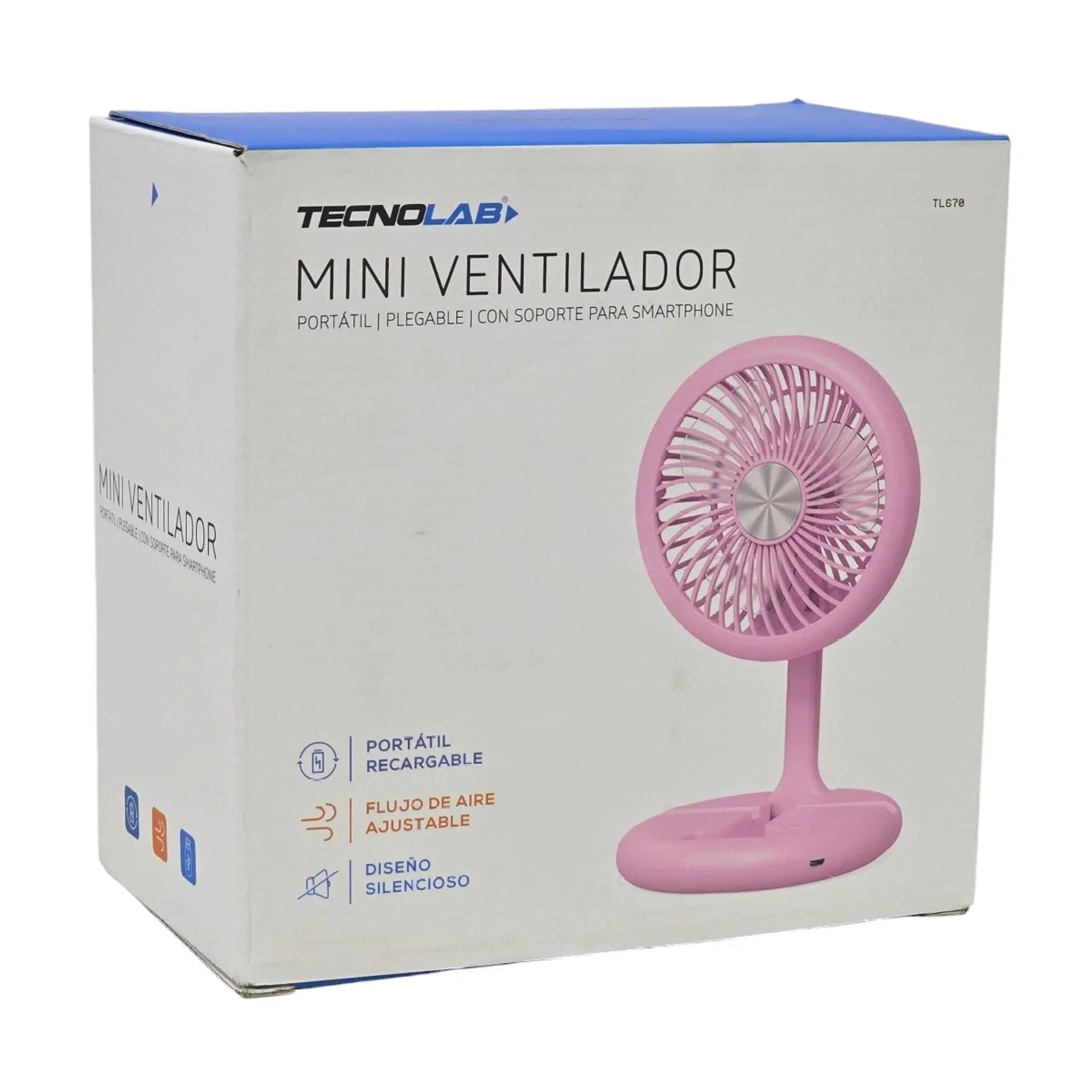 Mini Ventilador Mesa Portátil Recargable Tecnolab TL670P 7