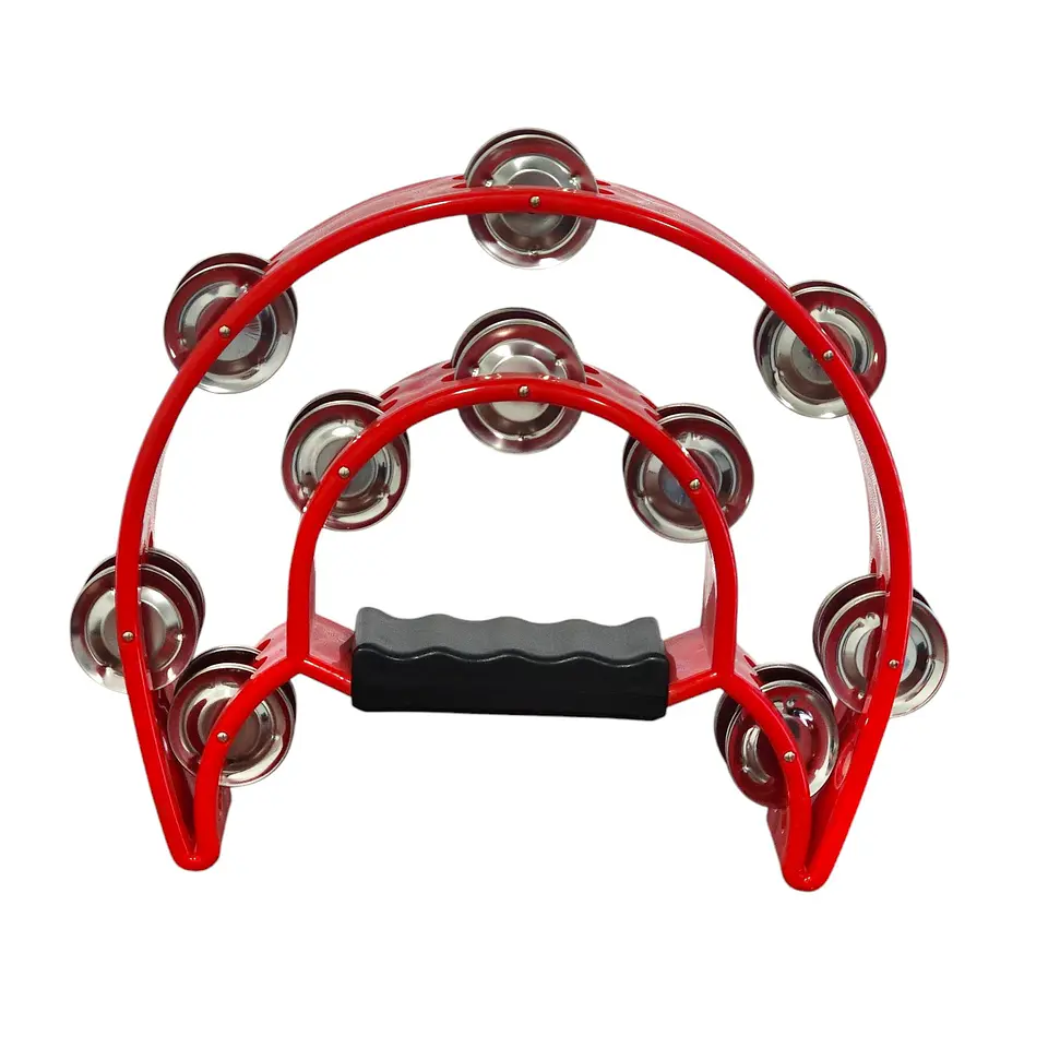 Pandero Musical Media Luna Hendrix Rojo 20x20 cm 1