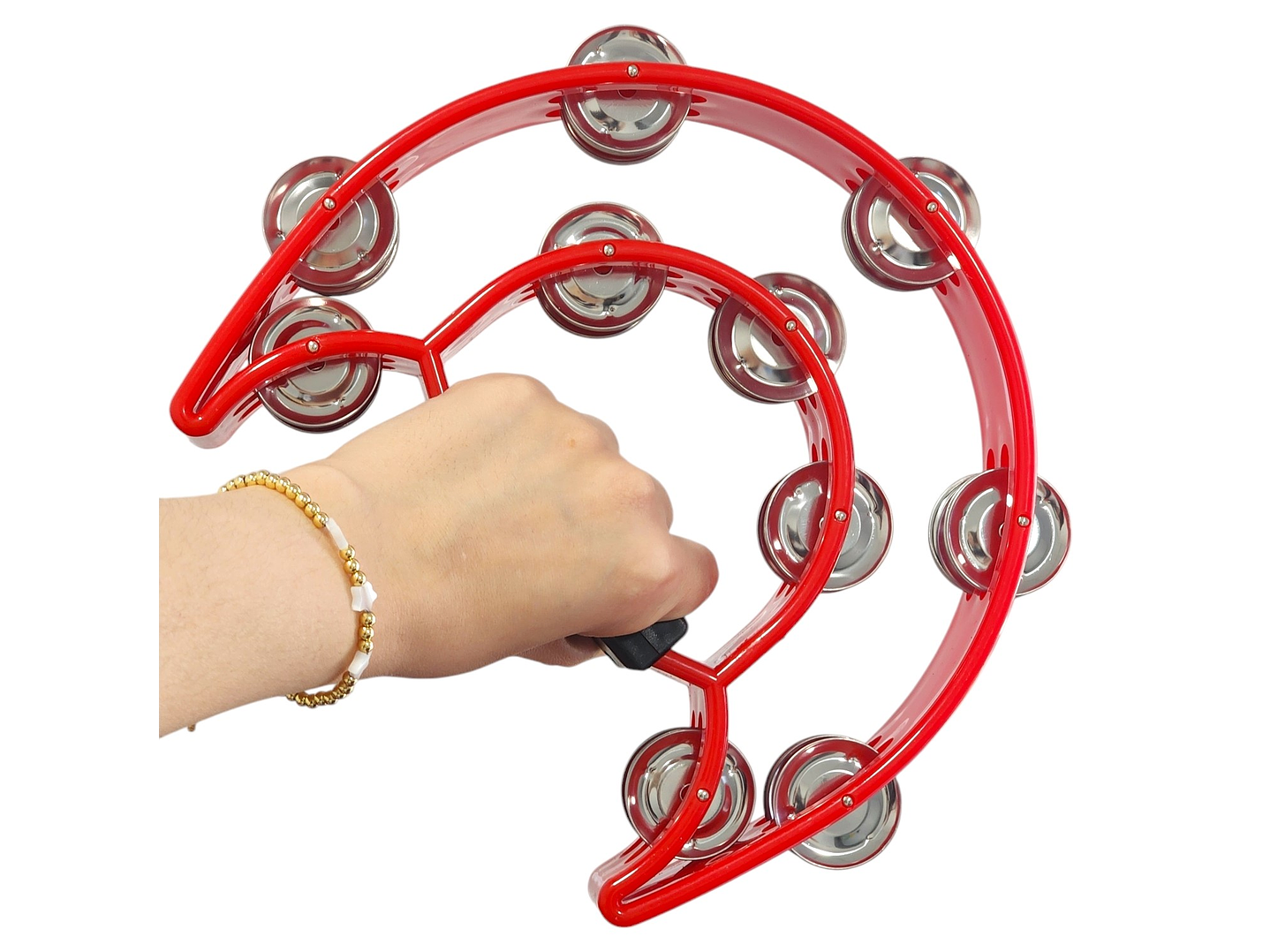 Pandero Musical Media Luna Hendrix Rojo 20x20 cm 6