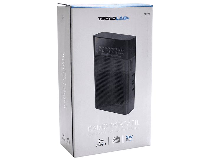 Radio Portátil de Bolsillo Banda AM/FM Tecnolab TL632  8
