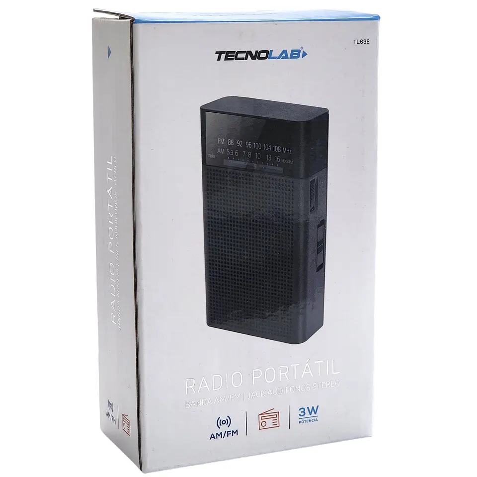 Radio Portátil de Bolsillo Banda AM/FM Tecnolab TL632  8