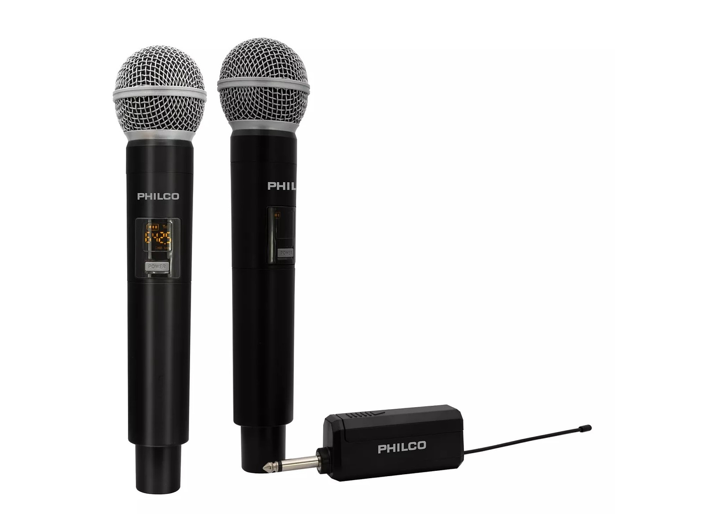 Kit 2 Micrófonos Inalámbricos UHF Recargables Philco WU519 1