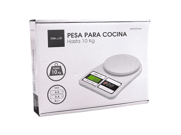 Balanza Pesa para Cocina Digital Dblue 10kg DBPDWS33W 7