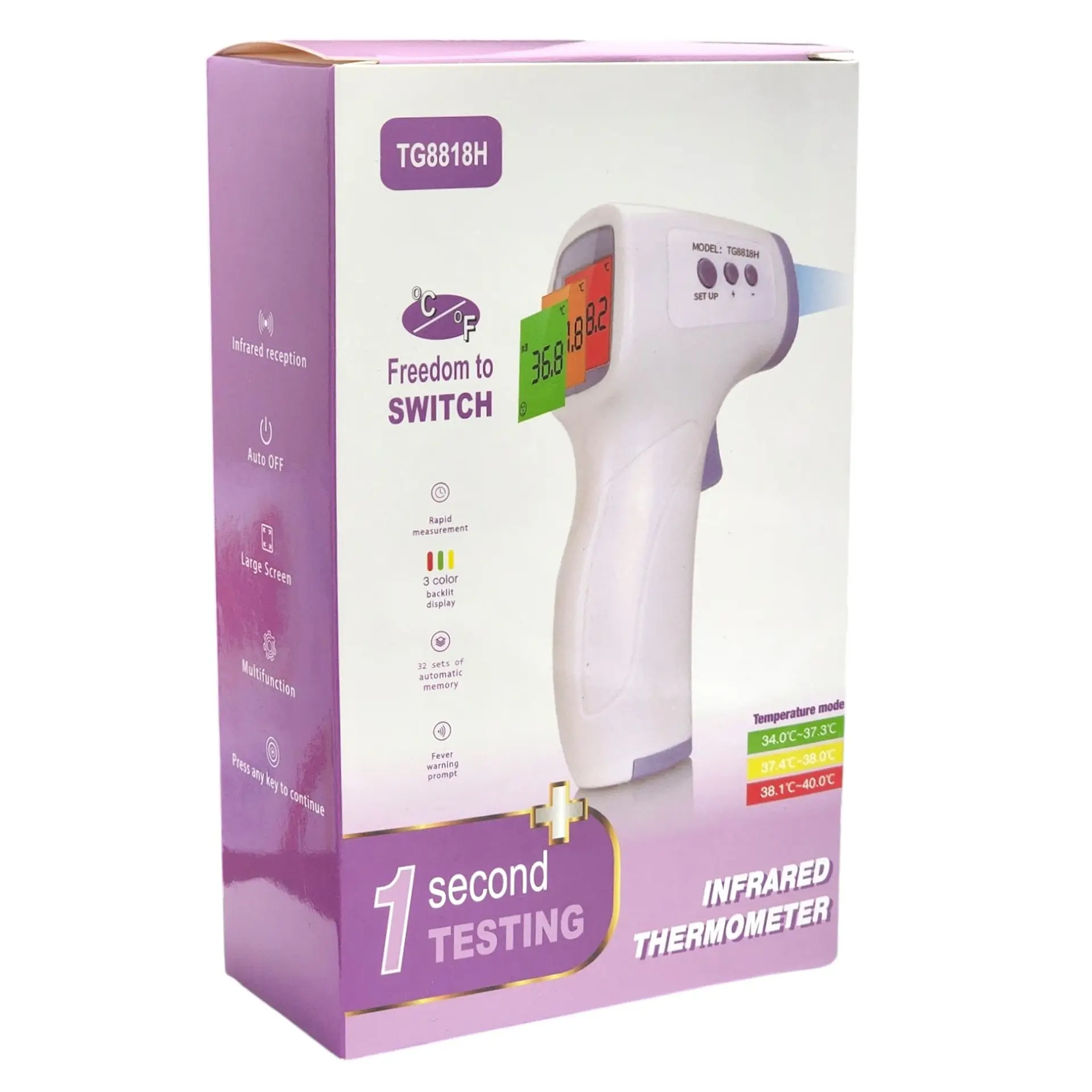 Termómetro Infrarrojo Digital sin Contacto Tg8818h 8