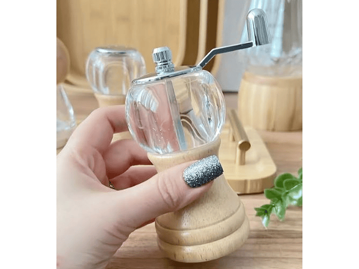 Molinillo de Madera Tipo Grúa de Pimienta Especias 14201 7