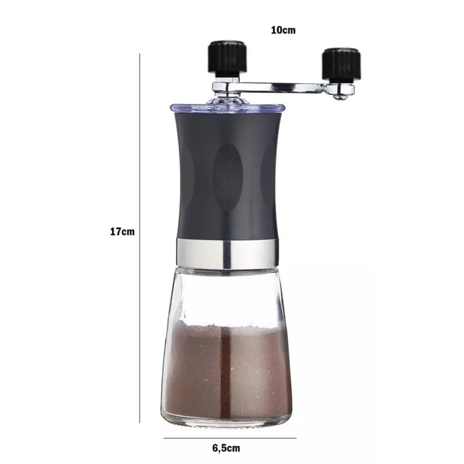 Molinillo de Café Manual Moledor De Granos Vidrio 14295 8