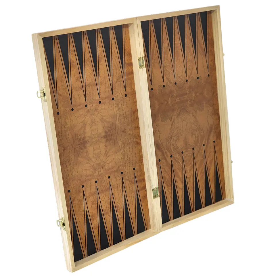 Juego de Madera 3 en 1 Ajedrez, Damas, Backgammon Plegable  8