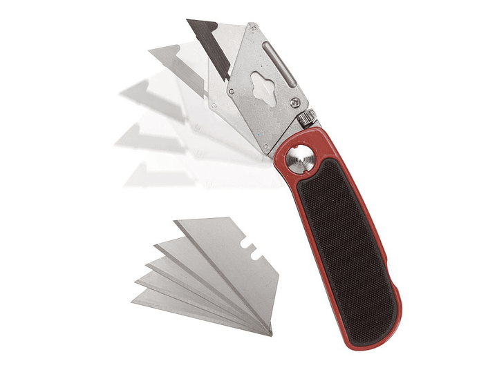 Corta Cartón Cutter Plegable con 6 Hojas de Repuesto 00092 1