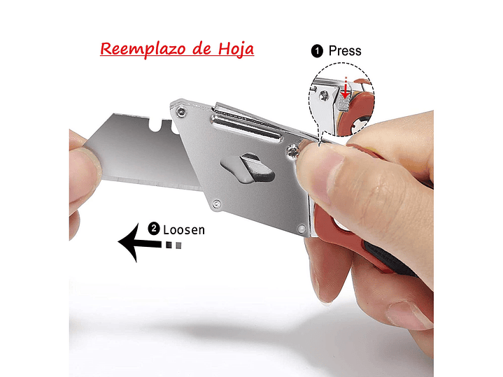 Corta Cartón Cutter Plegable con 6 Hojas de Repuesto 00092 4