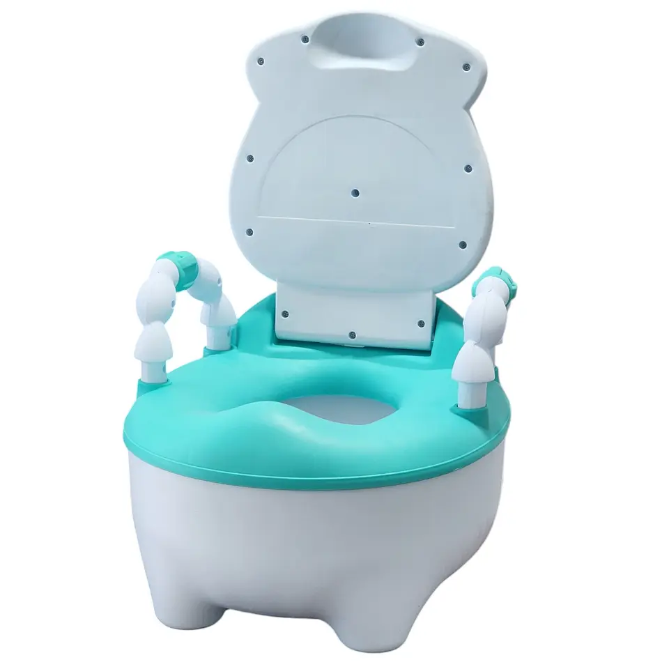 Pelela Bacinica Baño Infantil Para Niños Vaquita Verde 2