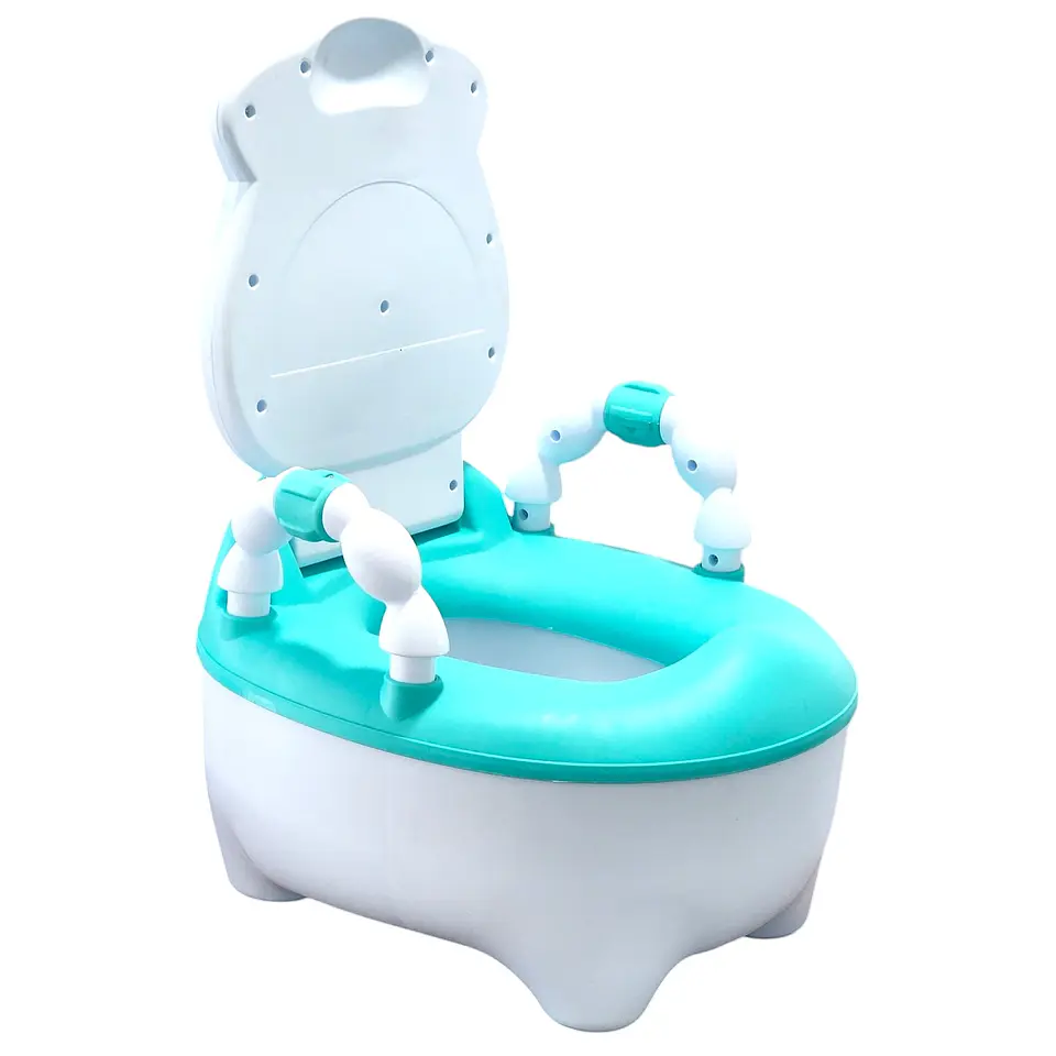 Pelela Bacinica Baño Infantil Para Niños Vaquita Verde 5