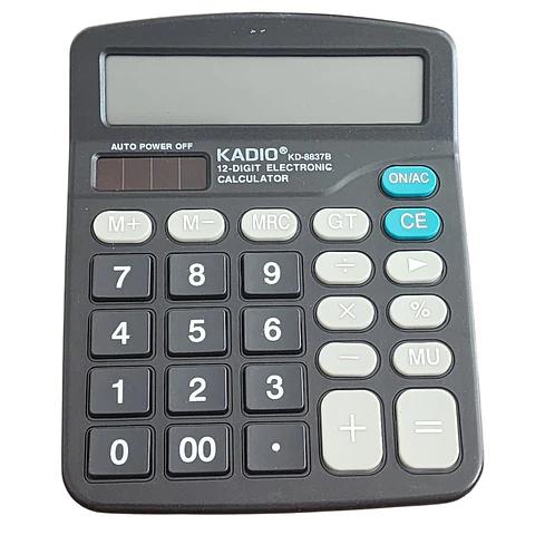 Calculadora Kadio KD-8837B de 12 Dígitos 11035