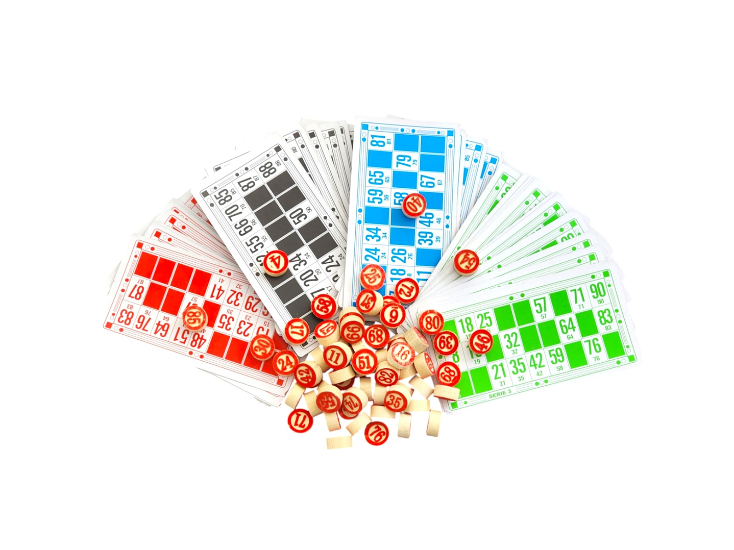 Juego de Bingo Lotería Cartón y Madera 12053 1