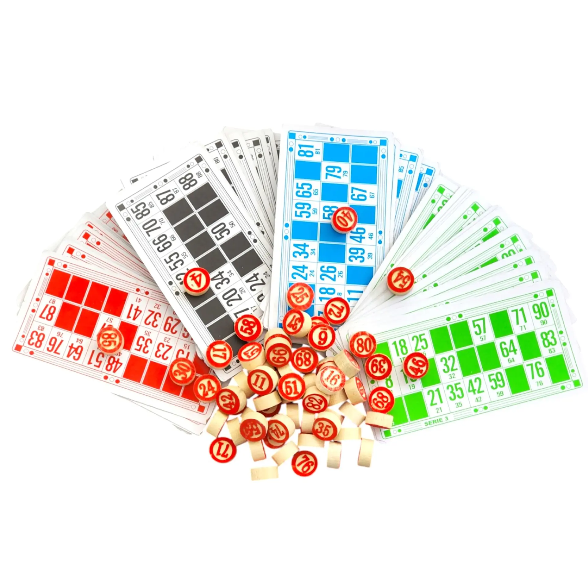 Juego de Bingo Lotería Cartón y Madera 12053 1