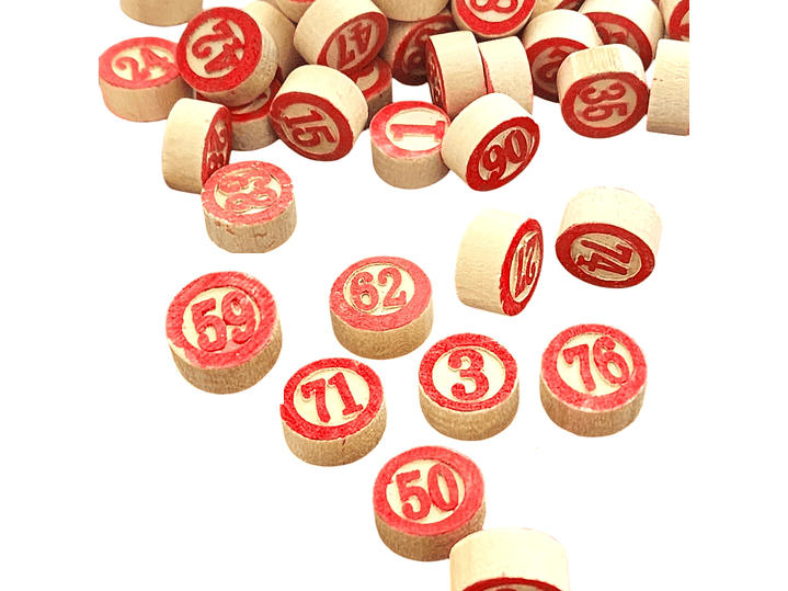 Juego de Bingo Lotería Cartón y Madera 12053 5