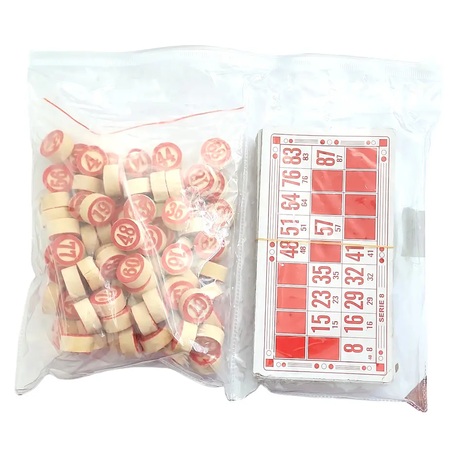 Juego de Bingo Lotería Cartón y Madera 12053 6