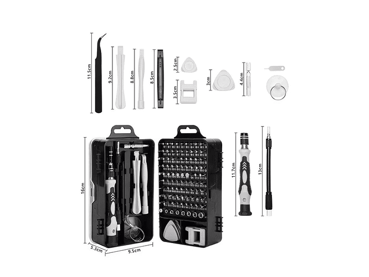 Kit 115 herramientas Destornilladores Precisión 13101 6