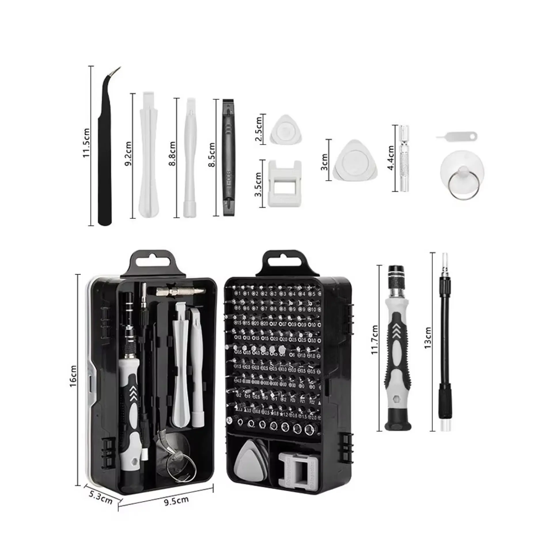 Kit 115 herramientas Destornilladores Precisión 13101 6