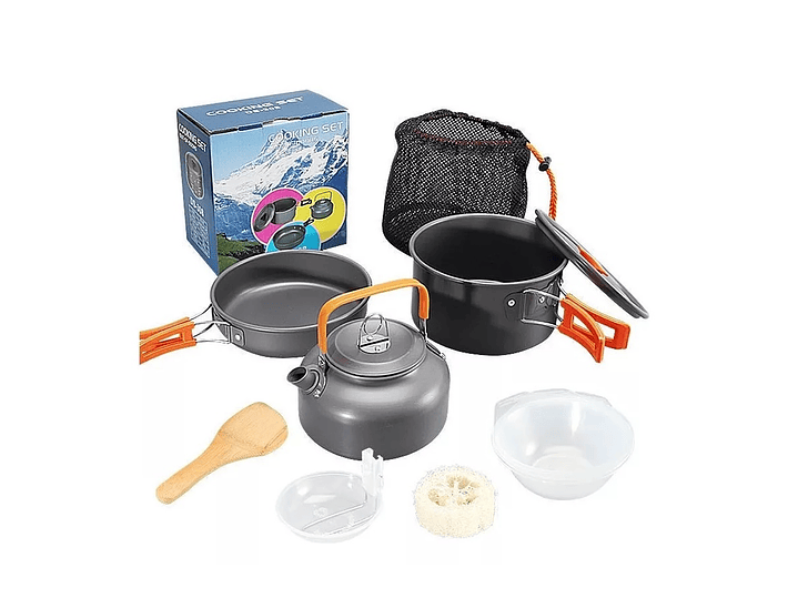 Set Ollas Outdoor Camping Cocinilla Utensilios DS-308 13274 1