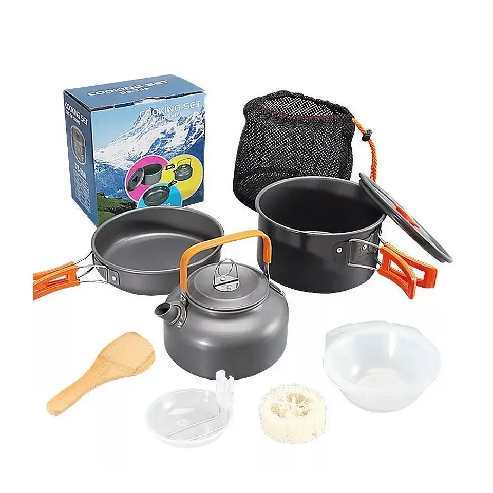 Set Ollas Outdoor Camping Cocinilla Utensilios DS-308 13274 1