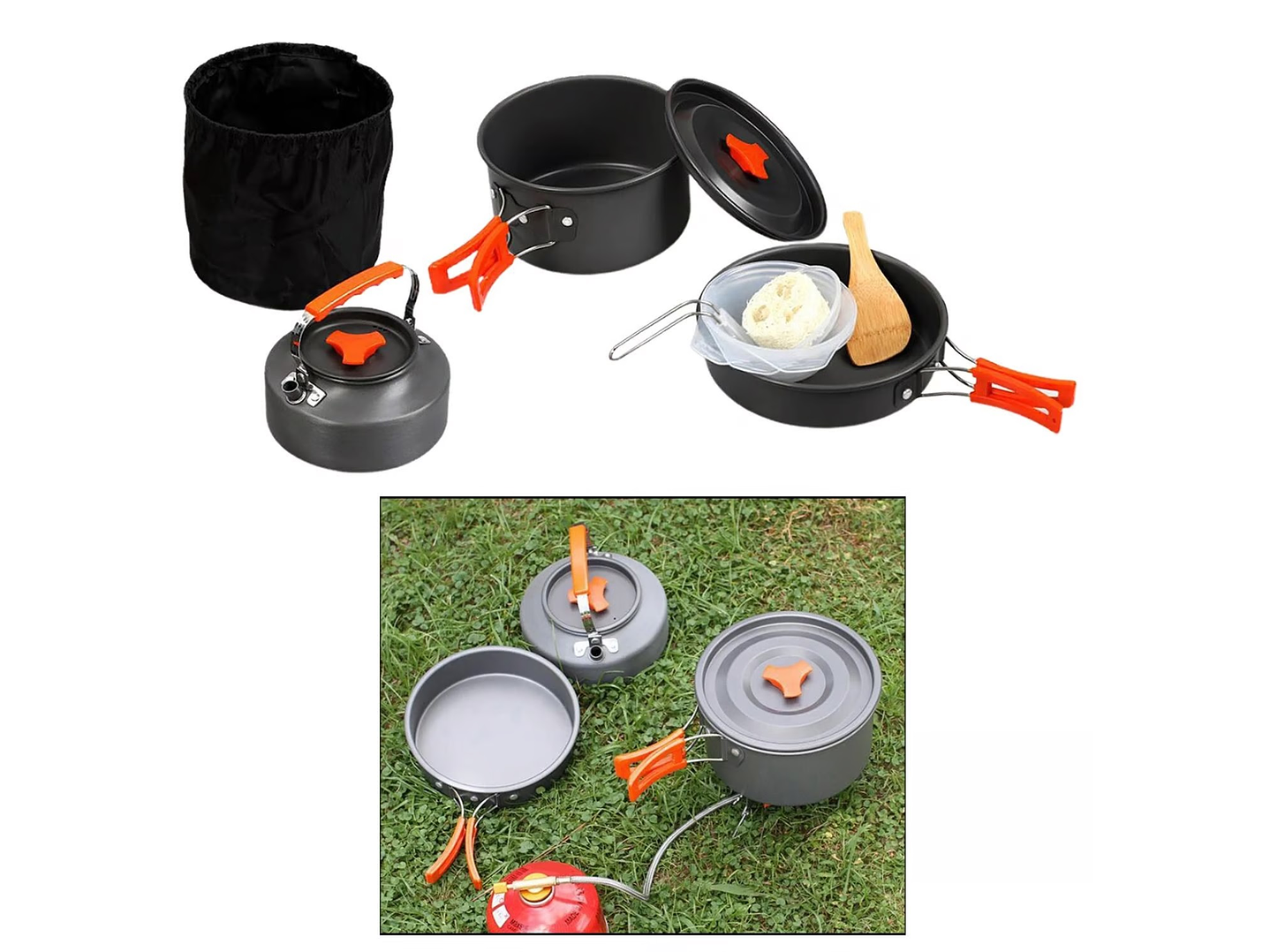 Set Ollas Outdoor Camping Cocinilla Utensilios DS-308 13274 3