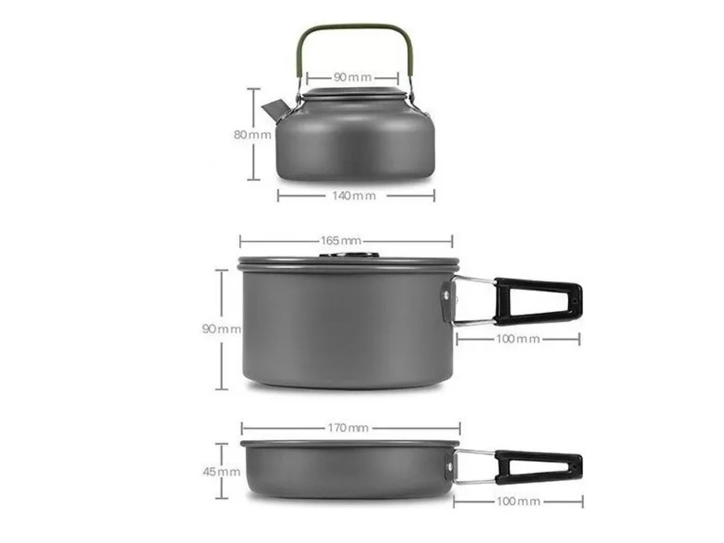 Set Ollas Outdoor Camping Cocinilla Utensilios DS-308 13274 5