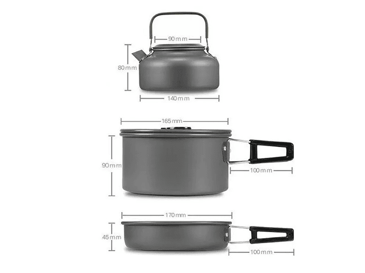 Set Ollas Outdoor Camping Cocinilla Utensilios DS-308 13274 5