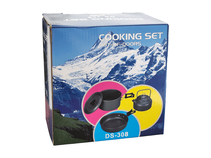Set Ollas Outdoor Camping Cocinilla Utensilios DS-308 13274 7