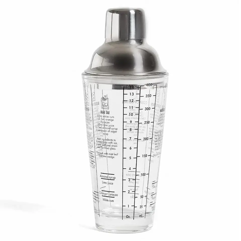 Coctelera Shaker De Vidrio Con Recetas De 400 Ml 14005 1