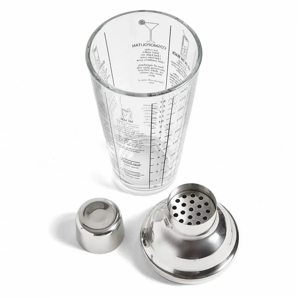Coctelera Shaker De Vidrio Con Recetas De 400 Ml 14005 2