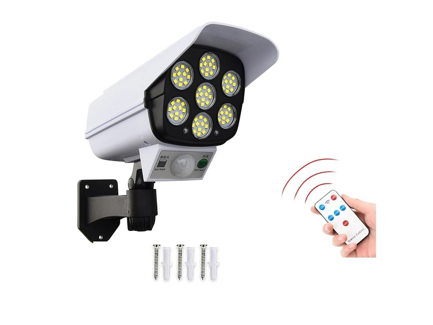 Foco Solar Led Con Sensor de Movimiento Tipo Cámara 15448 1