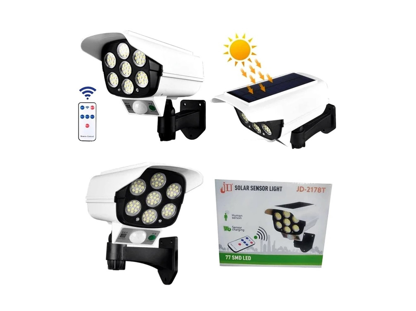 Foco Solar Led Con Sensor de Movimiento Tipo Cámara 15448 2
